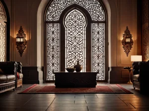 Combining Traditional Arabesque Elements with Modern Interior Design