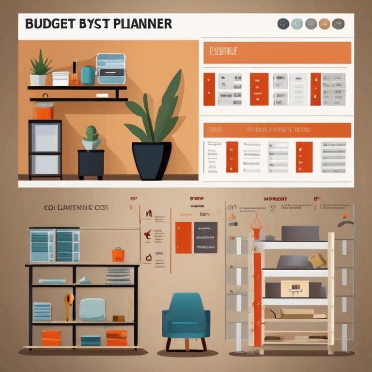 A budget planner listing various furniture items with estimated costs, helping to manage expenses while furnishing a home.